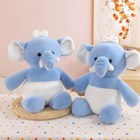 Usine En Gros Mignon Doux Grand Bébé Éléphant En Peluche Poupée Jouet Laine Tissu Animaux Jouets Rempli PP Coton Bon Design Lavé À La Main