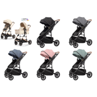 Poussette Bébé 2-en-1 Luxe Légère et Pliable pour Voyage, Fauteuil Poussette Portable en Tissu pour Enfants, Vente en Gros