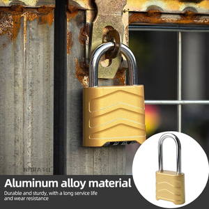 <span class=keywords><strong>Cadenas</strong></span> à combinaison à 4 <span class=keywords><strong>chiffres</strong></span> en alliage d'aluminium léger pour extérieur, avec manille courte et longue, pour une sécurité accrue - Product Image 5