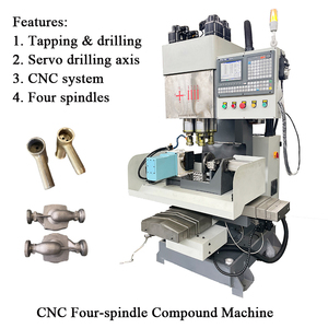 เครื่องเจาะ CNC สำหรับเจาะชิ้นส่วนชุดเหล็กอะลูมิเนียมสังกะสีทองแดง4แกน - Product Image 2