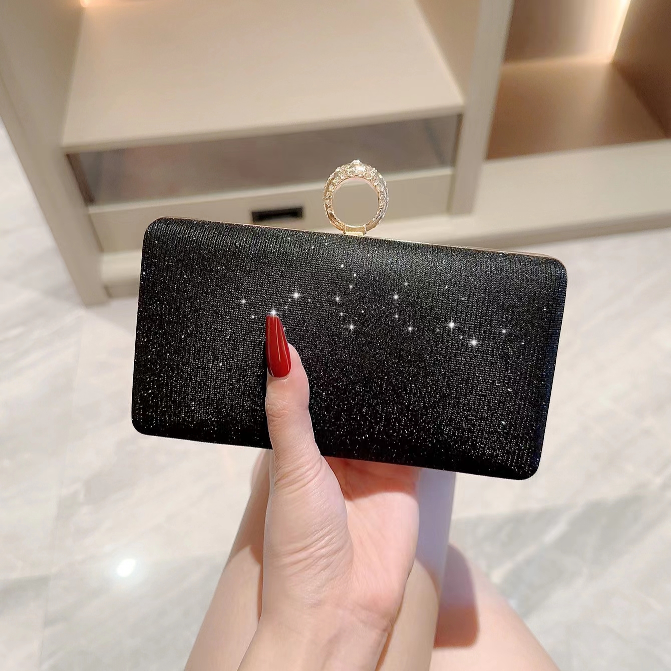 Luxury Party Evening Bag Ladies Small for Women Purse Shimmer
