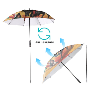 Parapluie de golf classique de couleur unie, tissu en nylon de qualité supérieure, ouverture automatique fluide, parapluie pour cadres et clients d'entreprise - Product Image 2