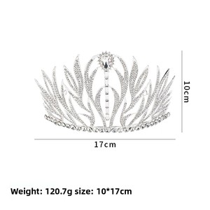 Coronas Clásicas de Diamantes y Piedras Preciosas para Concursos de Belleza, Coronas Personalizables con Logotipo para Concursos, Bodas, Banquetes, <span class=keywords><strong>Miss</strong></span> Universo - Product Image 4
