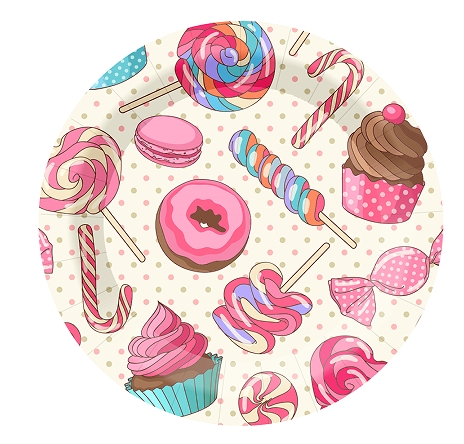 plato de papel de 9 pulgadas