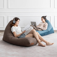 LUCKYSAC – housse de Pouf triangulaire personnalisée, Pouf de sol souple, canapé-lit, Pouf d'intérieur, chaises, grand Pouf pour adultes