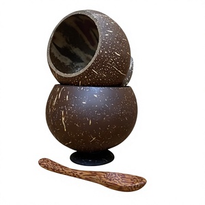 Nouveauté 2026 : Coupes à glace écologiques en coque de noix de coco pour cadeaux - Design moderne 150ml/350ml personnalisables par Eco2go Vietnam - Product Image 2