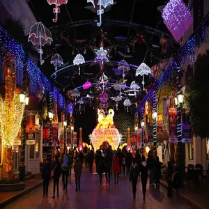 Op Maat Gemaakte Joss House Klooster Tempel Heiligdom Outdoor Vakantieverlichting Led Decor Kerstdecoratie Verlichting