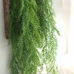 T-008 Needle Wall Leaves Plastic Plaresinleaf Grmermaidstic Plant Green Grass Good Price Plastic Artificial Flowers Vine 105cm