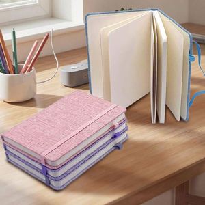 Carnet A5 personnalisé en tissu de lin avec logo, reliure cousue, pour bureau professionnel, impression personnalisée avec élastique et porte-stylo - Product Image 1