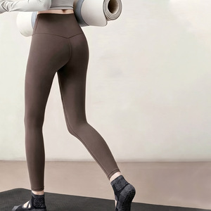 Leggings de yoga pour femmes, 35 couleurs, haute élasticité, séchage rapide, respirants, en spandex, pantalons de sport, sensation de peau nue, fitness, course à pied, pilates - Product Image 5