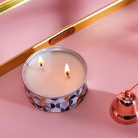 Bougie parfumée artisanale en cire de soja naturelle en gros pour la décoration de la maison, pots en étain, non toxique, aromathérapie, cadeaux créatifs pour les fêtes de Diwali