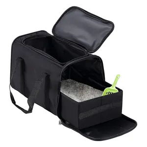 Portable Foldable Cat Litter Box With Lid Caja De Arena Para Gatos Plegable Portatil Con Tapa Extra Large With Handle