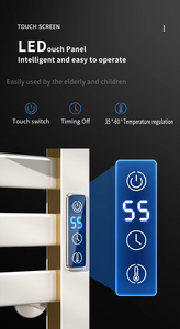 Scaldasalviette Elettrico Intelligente con WIFI, in Alluminio, da Parete, Impermeabile, Verticale, Dorato, <span class=keywords><strong>Moderno</strong></span> per Hotel - Product Image 2