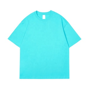 T-shirts OEM personnalisés de haute qualité 100% coton 250gsm pour hommes T-shirt uni personnalisé avec impression de LOGO de marque vierge pour hommes - Product Image 6