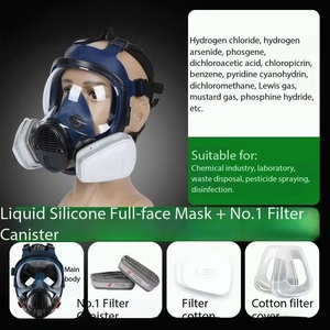 <span class=keywords><strong>Masque</strong></span> à gaz intégral de haute qualité en silicone haute <span class=keywords><strong>densité</strong></span>, anti-buée et résistant aux hautes températures – Respirateurs et masques - Product Image 2