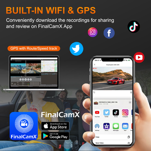 Mới đến xe máy ảnh Dashcam 3 ống kính xe hộp đen góc rộng HD 4K Ba ghi âm tầm nhìn ban đêm lái xe ghi âm - Product Image 3