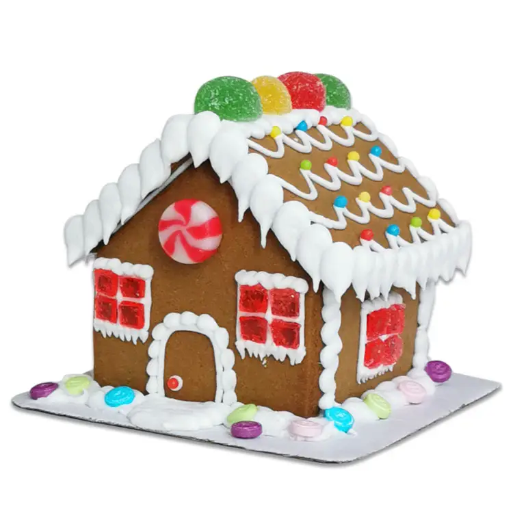 Best sell 400g decorated cookies gingerbread house kit cookie