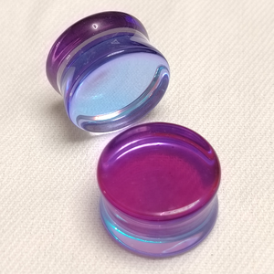 Perhiasan Tubuh Penutup Telinga Kaca Ungu Tunnels Gauges <span class=keywords><strong>Stretcher</strong></span> Extender 6mm-30mm Anting Piercing Trendy Unisex Hadiah Pesta - Product Image 2