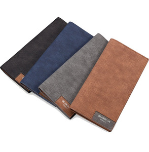 Portafoglio lungo da uomo portafoglio ultra sottile portafoglio in <span class=keywords><strong>pelle</strong></span> con pannello morbido alla moda - Product Image 1