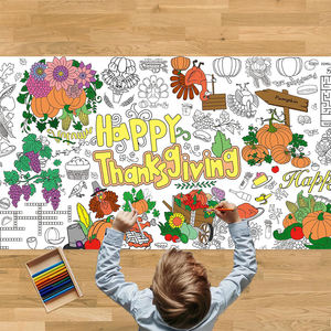 Mantel de Papel Desechable para Decoración de Mesa en Otoño, Mantel de Papel para Decoración de Fiestas Escolares Infantiles - Product Image 6