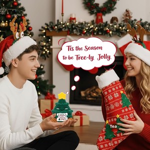Bambola Natalizia Positiva all'Uncinetto FunisFun, Divertente Decorazione <span class=keywords><strong>per</strong></span> Albero di <span class=keywords><strong>Natale</strong></span> Fatta a Mano, Regalo Scherzoso di Babbo <span class=keywords><strong>Natale</strong></span> dalla Cina - Product Image 4