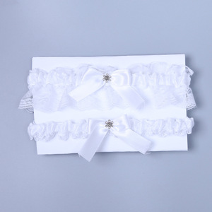 LUOXIN Joli Jarretière de Mariée Faite Main en Dentelle avec Nœud en Ruban pour <span class=keywords><strong>Mariage</strong></span> et Fête - Product Image 5