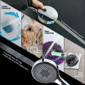 Pommeau <span class=keywords><strong>de</strong></span> <span class=keywords><strong>douche</strong></span> 3+1 jets haute pression, douchette à main effet pluie, grande <span class=keywords><strong>plaque</strong></span>, douchette à main - Product Image 3