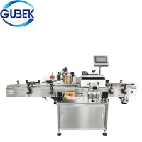 Machine d'étiquetage verticale entièrement automatique pour bouteilles rondes GUBEK, applicateur d'étiquettes pour bouteilles en verre
