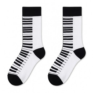 Calzini in Cotone Jacquard con Motivi Musicali Personalizzati, Stile Originale per OEM ODM, Calzini Personalizzati - Product Image 1