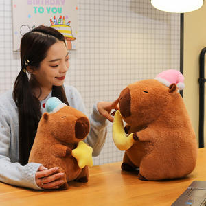 Luna stella pigiama capibara giocattoli di peluche cartone animato maggiore capibara peluche bambole animali imbottite Hydrochoerus Hydrochaeris gettare cuscino - Product Image 4