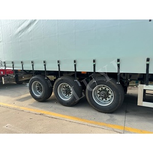 3-trục khô van hộp bán Trailer cho vận chuyển số lượng lớn hàng hóa 40t 50t Xe tải với vật liệu thép Rèm bên - Product Image 5