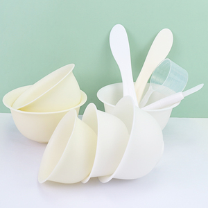 Ensemble de bols blancs écologiques et flexibles pour masque facial - Offre Spéciale Outils de beauté et de spa cosmétique, bol de mélange - Product Image 4
