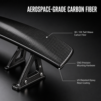 Aileron arrière en fibre de carbone haute brillance pour Volkswagen Scirocco R 2008-2017, becquet de coffre