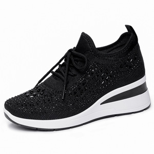 Zapatillas deportivas casuales de mujer con cordones, transpirables, de malla, cómodas, con aumento de altura, versátiles, Primavera 2026, Novedad transfronteriza para mamás - Product Image 5