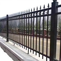 Design moderne de balustrade en métal convexe, garde-corps de balcon en fer forgé pour villa