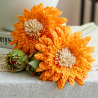 Fleur artificielle tournesol Teddy à tige unique en gros, fleur décorative pour la maison et la table à manger, accessoires de photographie