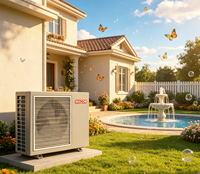 Pompe à chaleur air-eau 12 kW R290 à compresseur scroll, COP 4.8, Classe A+++, conception sans réservoir pour hôtels et résidences