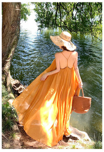 STOCK Two Colors V-NECK Women <strong>Summer</strong> <strong>Dress</strong> Sleeveless Beach <strong>Boho</strong> Maxi <strong>Dress</strong> With Lining S-L - Product Image 3