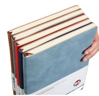 Promotion : Carnet de notes ligné personnalisé noir A5, couverture rigide en cuir PU, carnets pour étudiants