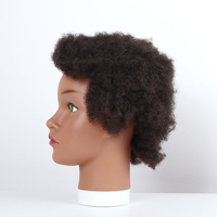 Cosmétologie pas cher 100% cheveux humains afro-américain Salon pratique coiffeur tressage Afro vague formation Mannequin poupée factice