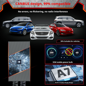 หลอดไฟหน้า LED Gicoo A7 H4 พร้อมท่อทองแดงคู่สำหรับรถยนต์ - ขายตรงจากผู้ผลิตไฟหน้ารถยนต์ข้ามพรมแดน - Product Image 5