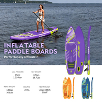 Planche de paddle gonflable OEM en gros, couleur personnalisée, planche de surf ISUP, planche de paddle Drop Stitch SUP