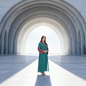 Robe Abaya élégante en polyester brodée de luxe pour femmes musulmanes, fournisseur en gros au Moyen-Orient - Product Image 4