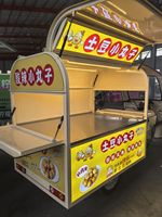 Tricycle alimentaire électrique en acier inoxydable, chariot de cuisine mobile, camion de vente ambulante pour la restauration rapide, les glaces et le café