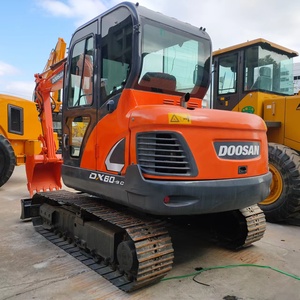 Promotion Chine 2023 : Excavatrice d'occasion Doosan DX60-9C, poids opérationnel 6 tonnes, format mini, certifiée, avec boîte de vitesses et pompe - Product Image 4