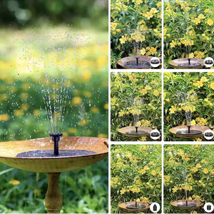 Fontaine de bain solaire colibri avec pompe à eau jardin extérieur oiseau caractéristique d'eau petite conception de table moderne - Product Image 5