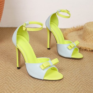 Nouvelles sandales à talons orange avec bride à la cheville pour femmes, chaussures de soirée et de danse, Zapatos Mujer - Product Image 6