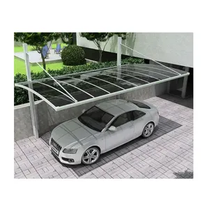 PV garajlar güneş Carport raf braketi yapısal polikarbonat alüminyum alaşım açık Carports tente Villa için