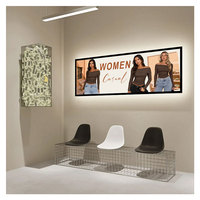Écran large étiré LED/LCD pour ascenseur, moniteur mural intérieur avec écran tactile et affichage graphique vidéo