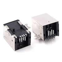 Tipe B perempuan SMT 180 derajat USB-B SMD 4Pin USB-BF untuk antarmuka komunikasi faks